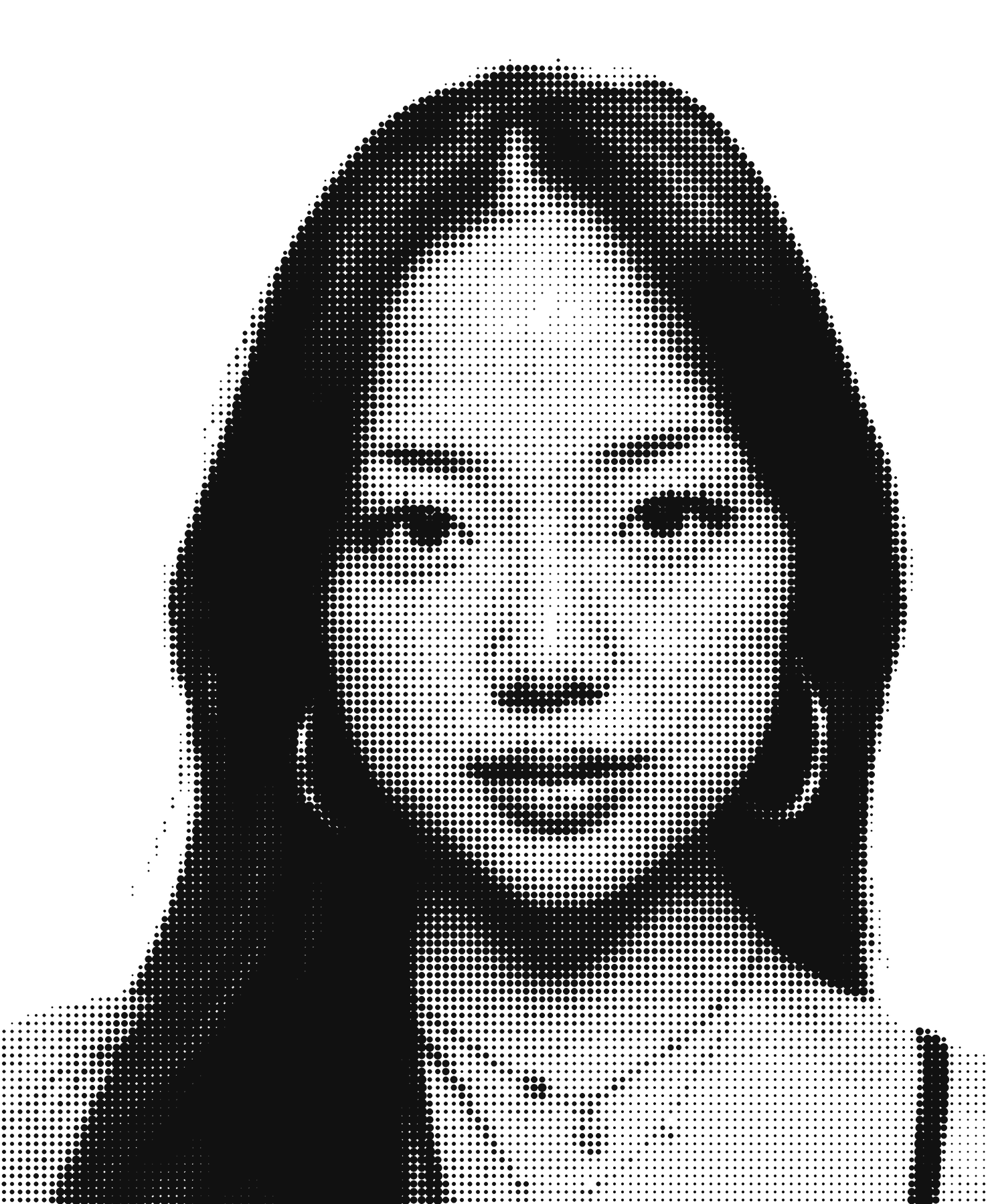 Halftone portrait of Yoonji